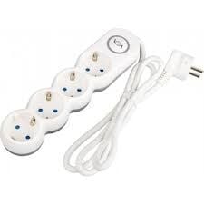 VEA -  VE-2S4S 4'LÜ 1.5 METRE KABLOLU ANAHTARLI GRUP PRİZ  - KABLOLU ANAHTARLI GRUP PRİZ