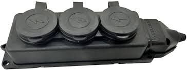 SELDUR - KAPAKLI 3'LÜ PRİZ VE KAUÇUK FİŞ