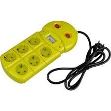 AYT VEA - VE-970B 6'LI 1.5 METRE  POWER SOURCE PROTECTOR 16A - 250V GUARDIAN SHIELD GRUP PRİZ UZATMA KABLOSU 3860W ISINMAYA DAYANIKLI