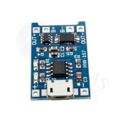 TP4056 Mikro USB 3,7V Şarj Aleti - 5V 1A Lityum Akım Korumalı Modül