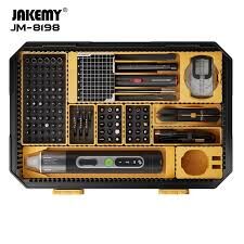 JAKEMY JM-8198 (Şarjlı Havya) 135 Parça Modüler Manuel Alet Kutusu