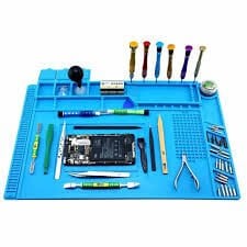 Tamir Masası Matı Çalışma Pedi S-160 Isıya Dayanıklı Kaymaz Mavi Pad 300X450mm