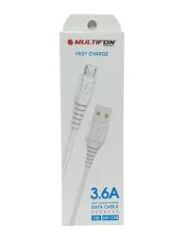USB-MİCRO USB KABLO 3.6A FAST QUICK CHARGE DATA CABLE V8 MF-C38