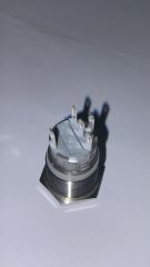 19MM YEŞİL IŞIK LEDLİ PASLANMAZ ÇELİK GÖVDELİ ON-OFF KALICI METAL BUTON