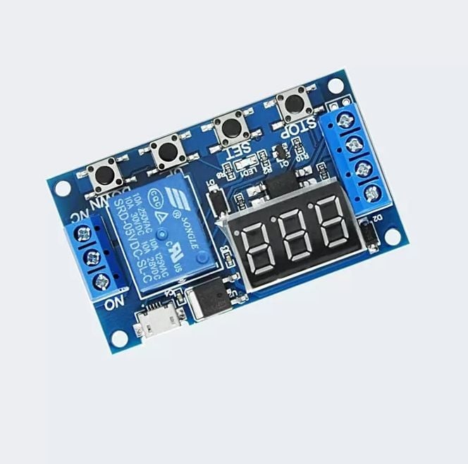 MOD-HCW-M421 TİMER RELAY DELAY SWİTCH 7SEG MULTİFUNCTİON TRİGGER