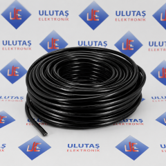 100 Metre 4.5Mm Siyah Daralan Makaron Kordon Kablo
